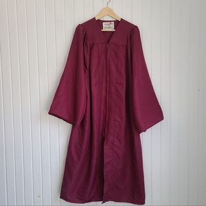 Burgundy Maroon Unisex Graduation Costume Gown 5'6"-5'8"